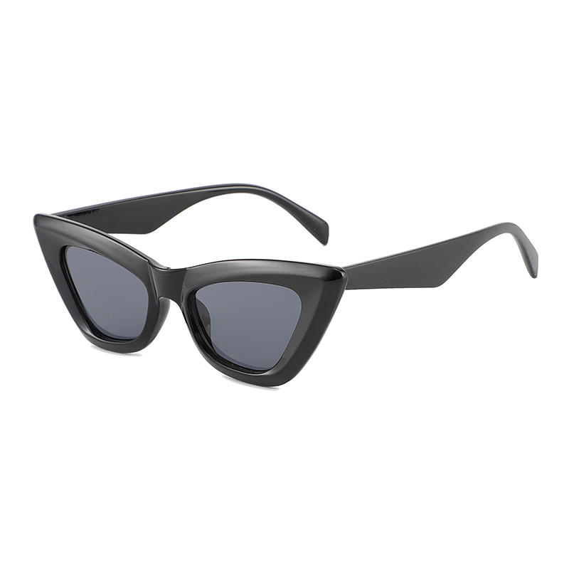 Gafas de sol negras al por mayor de plástico de moda ojo de gato