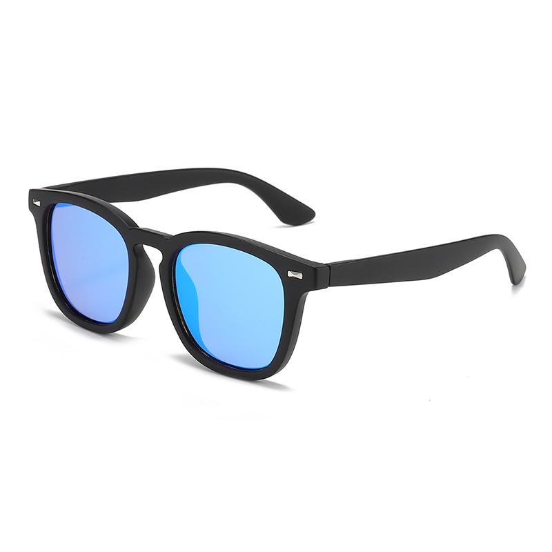 Gafas de sol con montura tr90 polarizadas con lentes azules espejadas para mujer