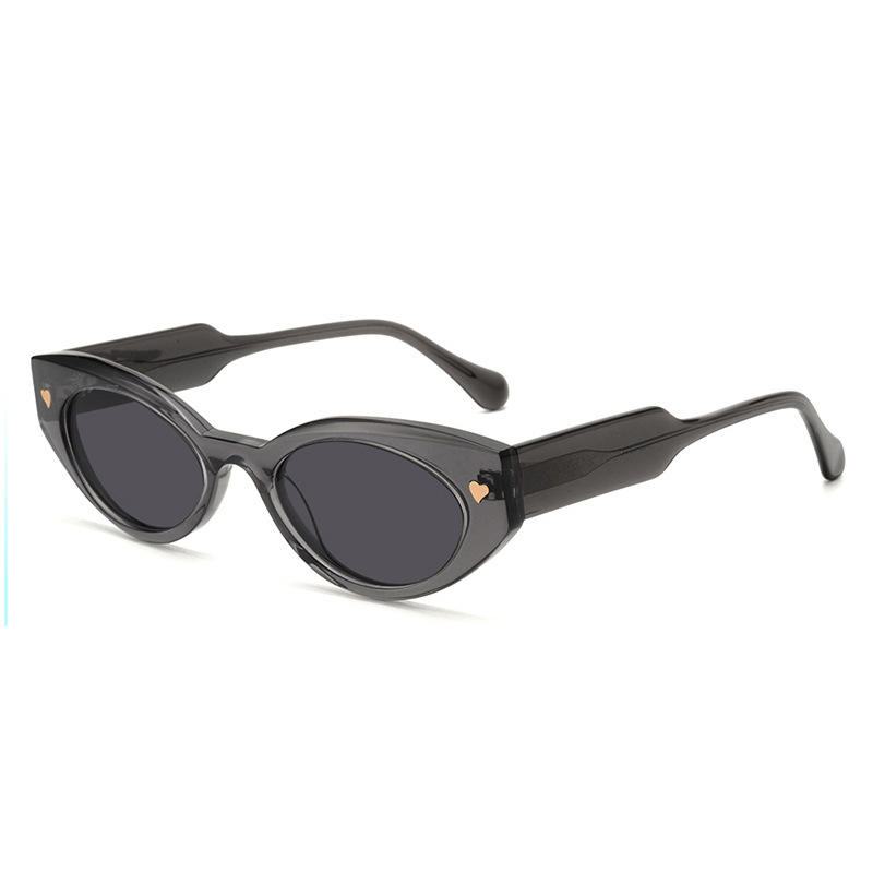 Populares gafas de sol triangulares vintage polarizadas para mujer con tonos de acetato