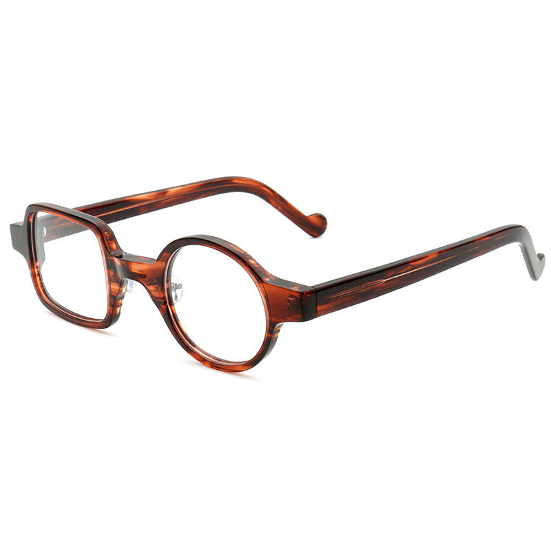 Gafas de vista tamaño pequeño de acetato color marrón