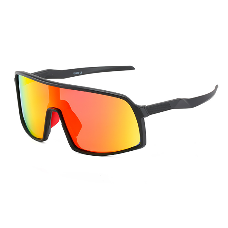 Gafas de ciclismo deportivas con lentes polarizadas de espejo de una pieza