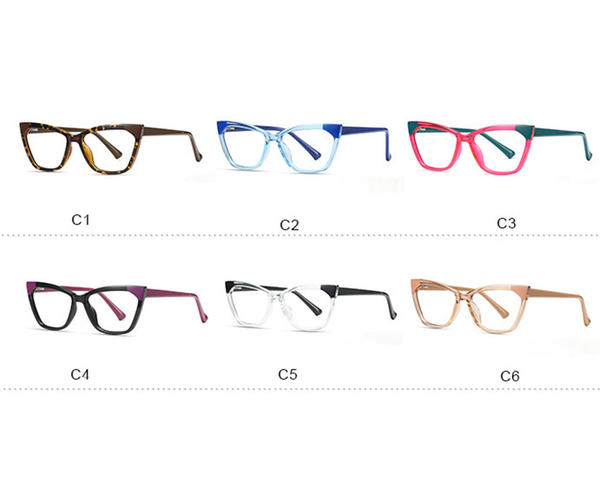 2022 Anti luz azul computadora moda gafas marcos mujeres tr90 CP marco óptico ojos de gato gafas para mujeres