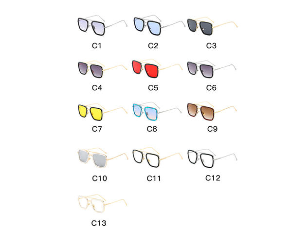 2022 Nuevas gafas de sol de metal gafas de sol cuadradas para hombres