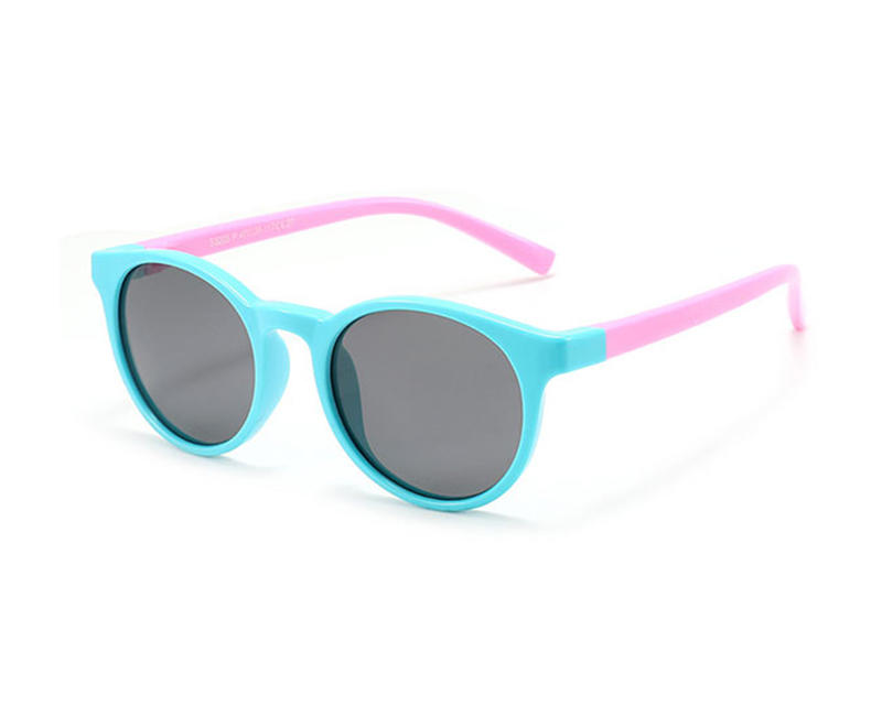 2022 nueva llegada logotipo personalizado moda redonda flexible niños de moda cat.3 UV400 gafas de sol polarizadas al por mayor para niñas