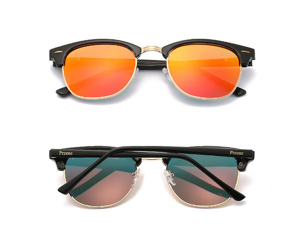2022 Nueva moda Gafas de sol sin montura de medio marco Gafas de sol polarizadas clásicas
