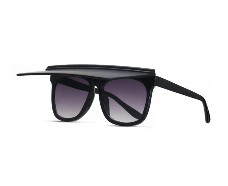 2022 nuevas gafas de sol retro planas para hombres y mujeres, gafas de sol con forma de clavo de arroz, gafas de sol cuadradas con forma cóncava