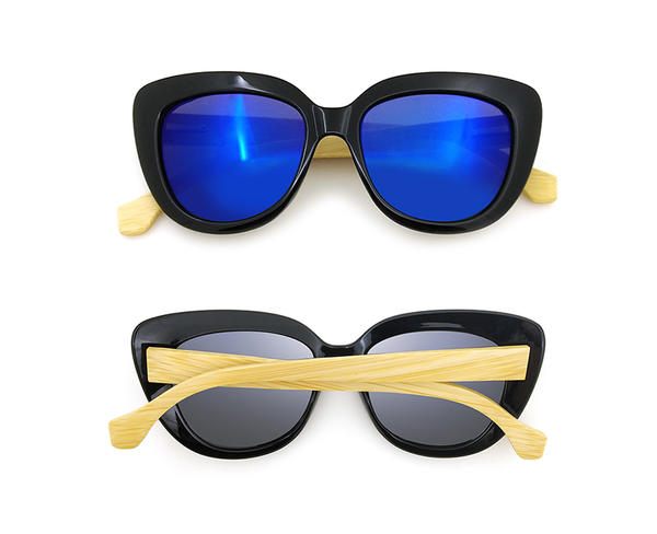 Las gafas de sol de madera natural hechas a mano de la fábrica de China aceptan el logotipo personalizado de la marca oem