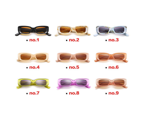Gafas de sol con lentes de color té con degradado rectangular de marco pequeño de venta popular en EE. UU. 2022