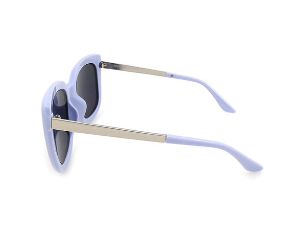 Venta al por mayor, gafas de sol de diseño de alta moda para mujer con templo de metal.