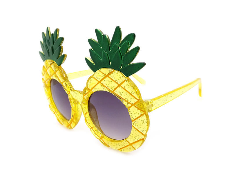 Gafas de sol con forma de fruta de diseño elegante, gafas de sol de playa bonitas para niños con piña de plástico