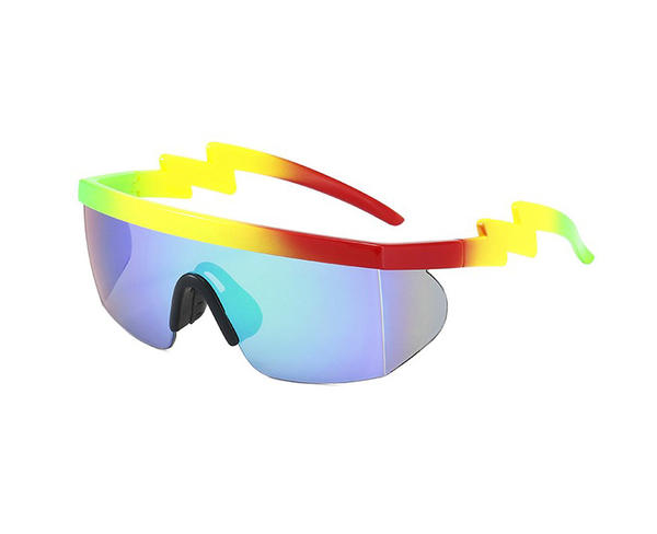 Gafas de sol de marco grande irregular colorido diseño 2022