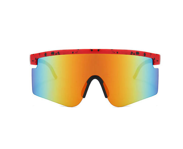 Nuevo estilo al aire libre marco grande lente grande hombres gafas de sol deportes ciclismo gafas de sol